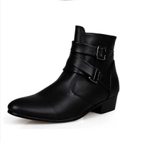 Bottes pour hommes grande taille très vendues, bottes en cuir décontractées tendance, chaussures pour hommes tendance