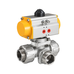 Réduction tarifaire COVNA Vanne à bille pneumatique UPVC à retour par ressort Trois voies Union à douille Vanne pneumatique - Product Image 2