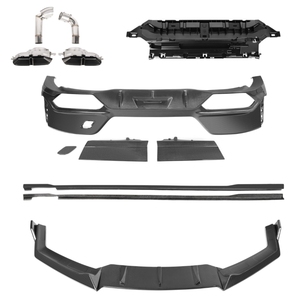 Lèvre avant, jupes latérales, diffuseur arrière, séparateurs, embout d'échappement en fibre de carbone véritable, style 760 pour <span class=keywords><strong>BMW</strong></span> Série <span class=keywords><strong>7</strong></span> <span class=keywords><strong>G70</strong></span> 4 portes 2023+ - Product Image 1