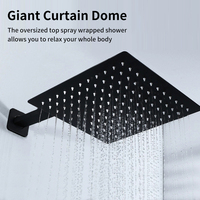 Robinet de douche moderne à jet de pluie en laiton poli, mitigeur encastré à poignée unique, fonction pause, jet doux, massage, pour hôtels, avec valve en céramique