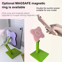 Support universel pour téléphone et tablette en acrylique magnétique de haute qualité en forme de fleur, rotatif à 360°, réglable et flexible pour bureaux
