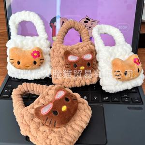 Plush Mini Coin Purse Hand Knitted Velvet Cartoon <b>Cat</b> Shape For Girls Christmas Gift - Product Image 2