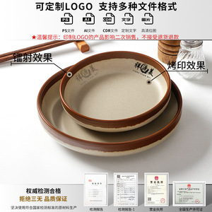 Xiangyuan Meimei <b>melamine</b> round commercial bone <b>plate</b> restaurant restaurant hot pot restaurant dish creative retro tableware - Product Image 4