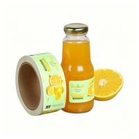 Etiqueta Adhesiva en Rollo para Botellas de Vidrio Personalizadas al por Mayor de Jinyu, con Impresión de Logotipo Bopp Resistente al Agua para Bebidas y Jugos