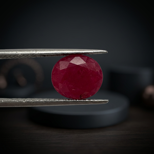 Rubí Natural de Birmania Sin Calentar, Gema Suelta Única, Corte Ovalado, Piedra Roja M/S Emerelle 4.56 Cts para Fabricación de Joyas y Venta al Por Mayor - Product Image 6
