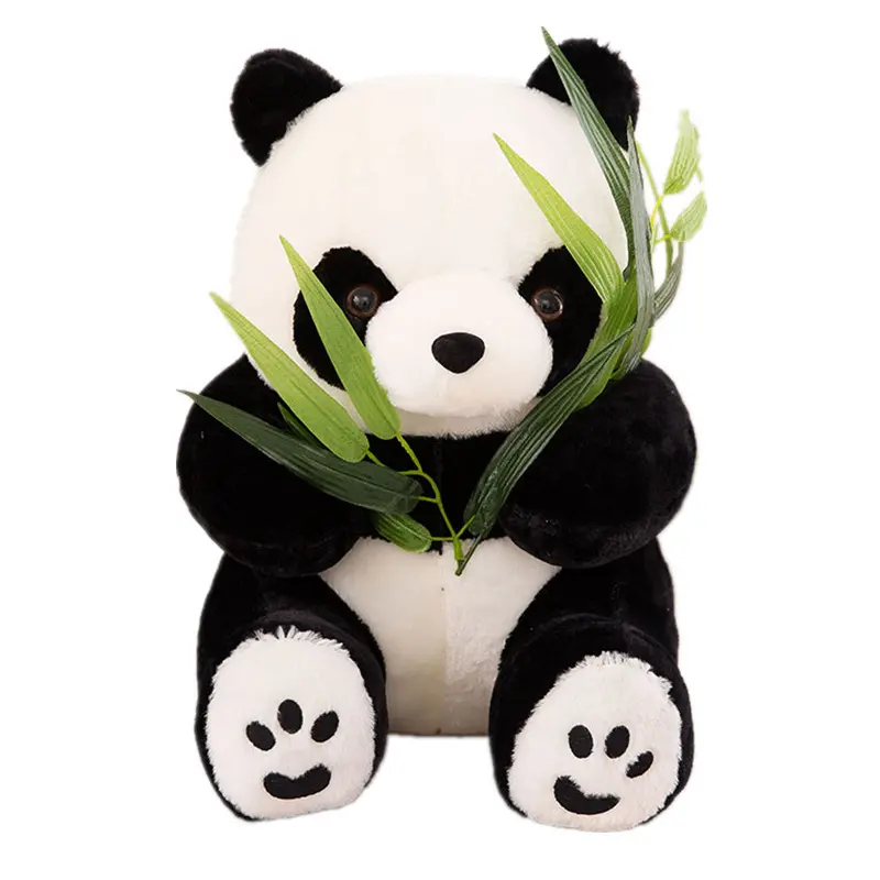Cartoon Panda throw pillow black and white stuffed plush pillow doll Baby toys bamboo panda ornament soft panda Plush Animal Toy
