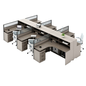 Bàn văn phòng nhân viên văn phòng bàn đơn giản màn hình hiện đại trạm tủ khóa phân vùng nhân viên Bàn máy tính - Product Image 6