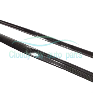 Jupes latérales en fibre de carbone de haute qualité style PSM pour Mercedes Benz Classe C W205 AMG C43 <span class=keywords><strong>C63s</strong></span> Berline <span class=keywords><strong>2015</strong></span>+ avec lèvre de pare-chocs - Product Image 4