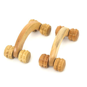 斬新なハンドヘルドローラー、木製バスボディマッサージャー、便利なヘッドマッサージャー、木製マッサージネック - Product Image 1