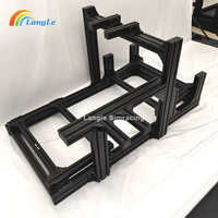 Simulation noire populaire de cadre de course de profil en aluminium industriel de série 6000 avec des services de traitement de soudure de coupe de recourbement