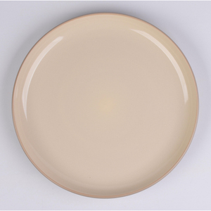 Plato de gres mate beige de 8 pulgadas, tazón para cereales y fideos de 6.5 pulgadas, plato llano de 10.5 pulgadas. Disponible en stock para juego de cena de 12 piezas. - Product Image 3