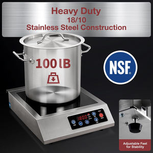 Cocina de <span class=keywords><strong>inducción</strong></span> <span class=keywords><strong>portátil</strong></span>, rango comercial certificado, quemador de encimera potente, <span class=keywords><strong>placa</strong></span> caliente <span class=keywords><strong>profesional</strong></span> de Chef <span class=keywords><strong>profesional</strong></span> - Product Image 4