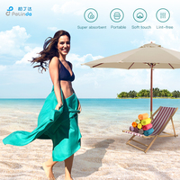 Vente en gros Serviette de plage d'été en microfibre imprimée à séchage rapide avec logo