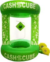 Tente gonflable commerciale en forme de cube pour attraper l'argent, avec ventilateur intégré, étanche et durable, pour la promotion d'événements