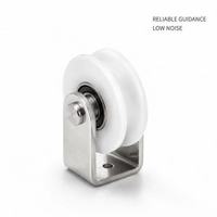 Poulie à gorge en U personnalisée en nylon blanc et POM pour porte coulissante, fenêtre et système de guidage de convoyeur, haute capacité de charge