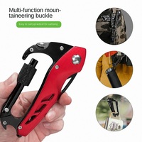 Couteau mousqueton rouge en gros avec clip de verrouillage, brise-vitre, lame pliable, idéal pour les programmes d'urgence, les premiers secours, les sports et la vente au détail