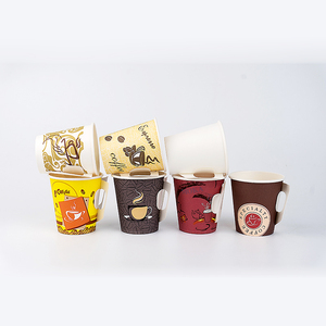 Tasse de café à emporter, logo <span class=keywords><strong>personnalisé</strong></span>, écologique, gobelet simple mural, <span class=keywords><strong>pas</strong></span> <span class=keywords><strong>cher</strong></span> avec poignée, 50 pièces - Product Image 6