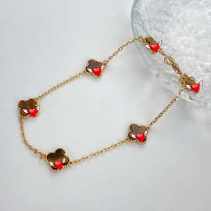 Hermosa y Elegante Pulsera <span class=keywords><strong>de</strong></span> Trébol <span class=keywords><strong>de</strong></span> Cuatro Hojas <span class=keywords><strong>de</strong></span> Lujo para Mujer, Chapado en Oro <span class=keywords><strong>de</strong></span> 18K, Cadena Fina, Joyería para Niñas, Regalo para Fiestas - Product Image 6