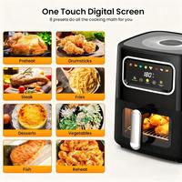 Friteuse à air intelligente de grande capacité avec écran tactile Source électrique sans fumée visuelle pour la friture transfrontalière de pommes de terre