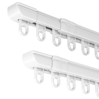 Rail de rideau télescopique multi-segments en alliage d'aluminium, design moderne, robuste, taille personnalisable, DIY