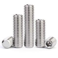 M3 M4 M5 M6 M8 M10 M12 vis filetées à tête plate en acier inoxydable sans tête vis à tête plate à six pans creux vis de réglage