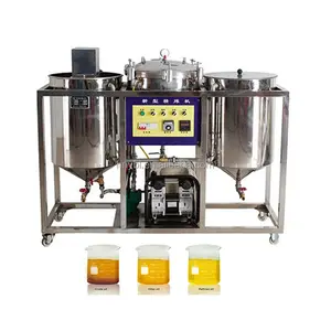 Venda quente máquina de refinaria de equipamentos de refino de óleo de mostarda de canola vegetal comestível contínua