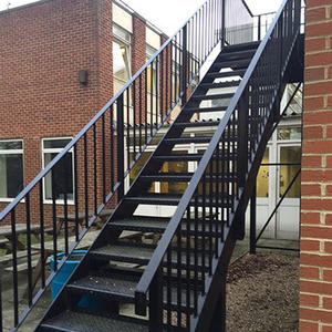Escalera de acero exterior decorativa galvanizada prefabricada a <span class=keywords><strong>precio</strong></span> de fábrica barato - Product Image 5