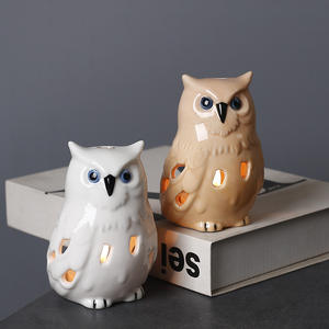 <strong>Owl</strong> Melting Wax Burner Aroma <strong>Candle</strong> <strong>Holder</strong> Ceramic Essential Oil Diffuser Home Decoration Warmer Wholesale - Product Image 1