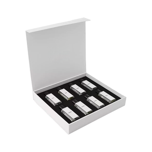 Boîte en papier rigide de luxe en forme de livre, vente en gros, insert en mousse EVA personnalisé, laminage mat, emballage cadeau magnétique pour crème pour le visage - Product Image 4