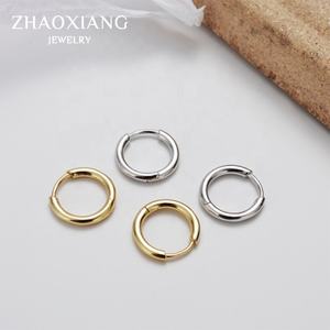 Boucles d'oreilles créoles en argent sterling 925 pour femmes et hommes, cadeau de mariage, bijoux en or, breloques - Product Image 5