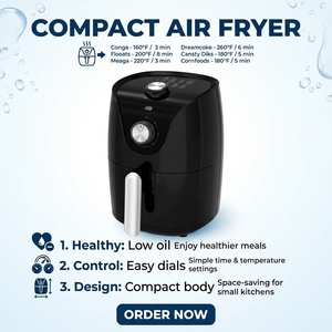 Friteuse à air numérique sans huile 2,5 L, <span class=keywords><strong>mini</strong></span>, intelligente, à écran tactile, pour la maison, la plus vendue en usine - Product Image 2