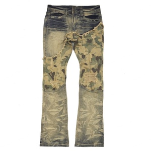 Nuevo Diseño de Pantalones Vaqueros para Hombre, Estilo Desgastado, Lavado con Efecto Sucio - Product Image 1