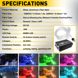 Auxito 1200pc 32W Twinkle Car/Home Headliner Star <b>Light</b> kit Roof Ceiling Fiber Optic 4M - Product Image 4