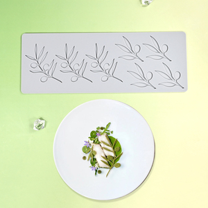 Olive Leaf Branch <b>Silicone</b> Lace Mat Chocolate Cake Decorating Mold DIY Fondant Baking <b>Tool</b> For Pastry Plating - Product Image 4