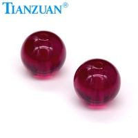 4mm-20mm Lab Grown Ruby Red Color Sphere Shape Ball Shape Red Color Stone avec Full Hole Loose Gemstone