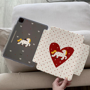 Custodia Protettiva Anti-caduta con Motivo Pony a Pois Carino e Adorabile <span class=keywords><strong>per</strong></span> <span class=keywords><strong>iPad</strong></span> 11ª generazione, Air 7, Mini 6, Pro 12.9 con Slot <span class=keywords><strong>per</strong></span> <span class=keywords><strong>Penna</strong></span> - Product Image 1