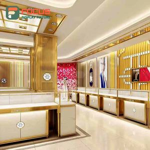 Elegant Glass Display Case Metal Frame Wooden Base Multi Tier Lockable Rotating LED <b>Lighting</b> High Quality Furniture For Jewelry - Product Image 3