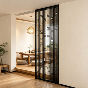 Modern Geometric Steel Frame <strong>Room</strong> <strong>Divider</strong> with Hollow Metal Partition for Office and Living <strong>Room</strong> - Product Image 4