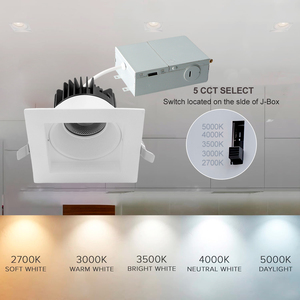 Vuông <span class=keywords><strong>4</strong></span> inch trimless <span class=keywords><strong>Downlight</strong></span> <span class=keywords><strong>TRIM</strong></span> lựa chọn trimless <span class=keywords><strong>LED</strong></span> downlights 5cct <span class=keywords><strong>LED</strong></span> trần ánh sáng ETL Trần trimless <span class=keywords><strong>Downlight</strong></span> - Product Image 6