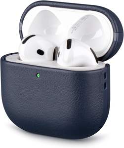 Funda de Cuero Genuino para <span class=keywords><strong>AirPods</strong></span> <span class=keywords><strong>Pro</strong></span> 2, Venta al Por Mayor de Fábrica, Cubierta Protectora de Lujo con Logotipo Personalizado, Fabricante OEM - Product Image 1