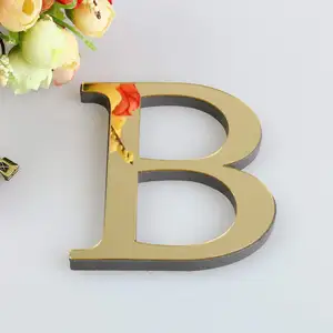 Letter 10cm High Mirrored Word 1cm Thickness EVA Personalized Custom Wedding Party Home Decor Gift Acrylic Wall Stickers