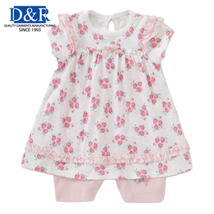 Thiết Kế Mới Bé Gái Hai-Mảnh Thiết Lập Hoa Mô Hình Hàng Đầu Và Quần Cho Mùa Xuân Sơ Sinh Mùa Hè Bộ Sưu Tập - Product Image 4