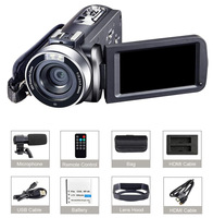 Cámara Digital 4K de Alta Definición Ausek, Grabadora de Video con Micrófono, Pantalla Táctil de 3.0'', CMOS de 48MP, MicroSD de 128GB, Zoom Óptico de 10x-20x