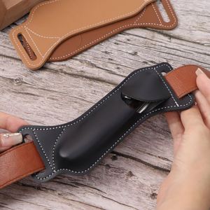 Belt Loop Design Folding Knife Sheath Outdoor PU <b>Leather</b> <b>Tool</b> Waist Bag Handmade Knife Pouch - Product Image 1