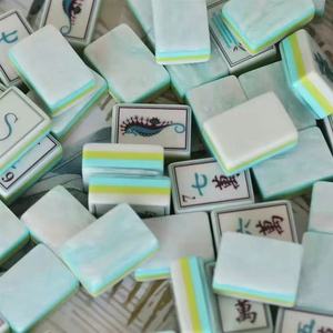 Factory In-Stock Blue Coral Shell Luxury American <b>Mahjong</b> <b>Set</b> - Product Image 3