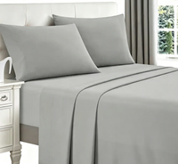Parure de draps en bambou de l'usine de Nantong, OEM, vente chaude, literie en bambou 100% biologique, draps de lit personnalisés