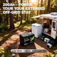 Baterai LiFePO4 12.8V 12V 200Ah Deep Cycle Pengganti untuk Aki Timbal Asam Surya RV Kelautan