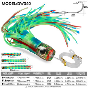 <span class=keywords><strong>Ensemble</strong></span> de leurres de pêche PROBEROS 5 pièces/<span class=keywords><strong>ensemble</strong></span> avec sac, leurres de pêche en haute mer pour le marlin, le thon, le wahoo - Product Image 2