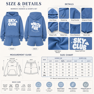 Ensemble de sweat-shirts pour femmes, 2 pièces, pull oversize et shorts, coton, polyester, molleton, vêtements décontractés, certifié OEKO TEX - Product Image 5