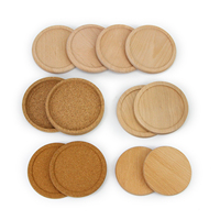 Prix bon marché sous-verres en bois ensemble vaisselle décoration de Table tapis et tampons sous-verres en bois souple thé liège sous-verre